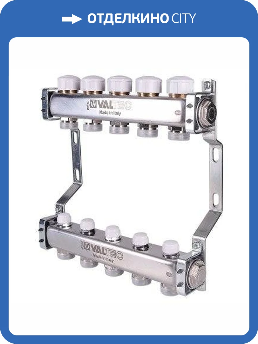 Блок коллекторный VALTEC с ручн. регулир. клап.1х7 вых Евроконус 3/4 фото 10