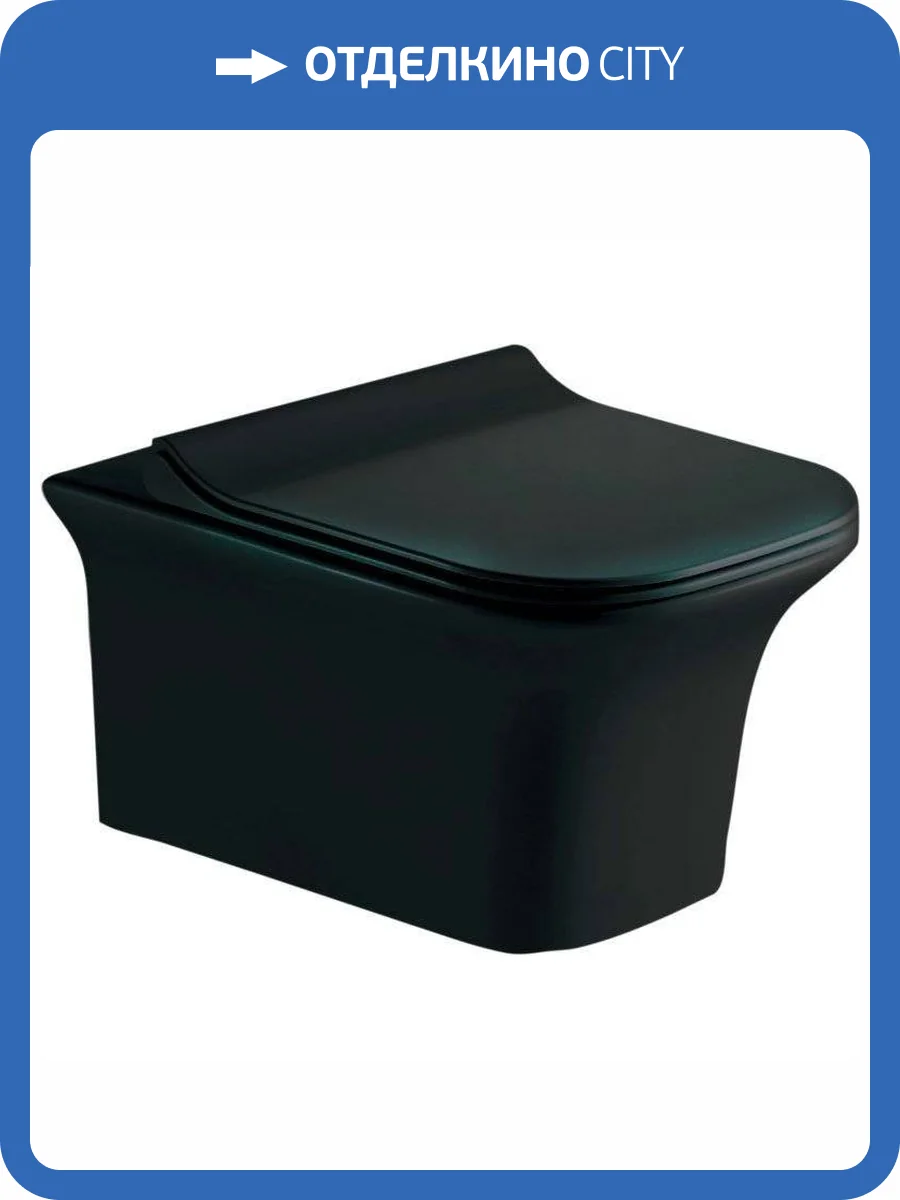 Унитаз подвесной Esbano Azul ESUPAZULBM черный матовый фото 4