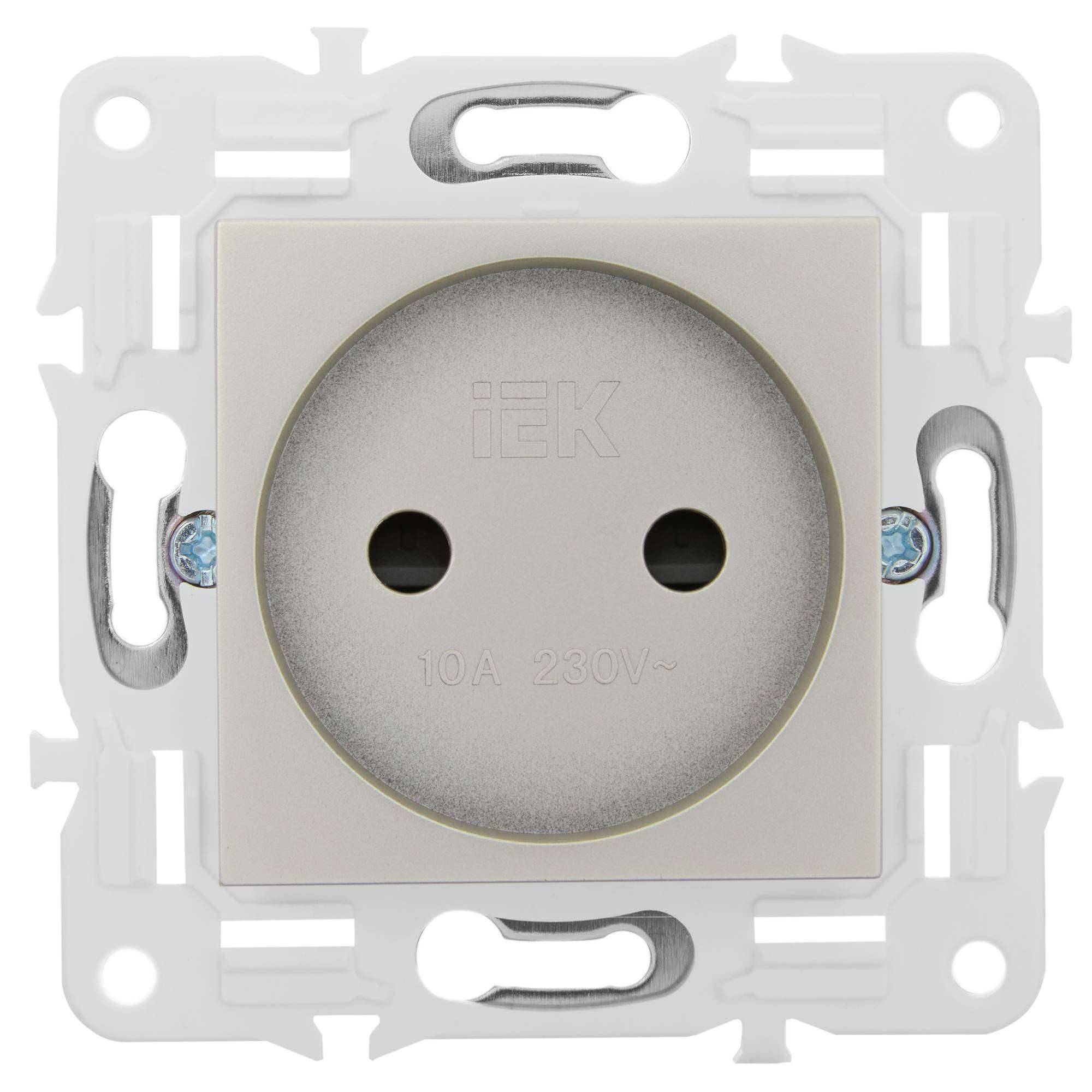 Розетка 1-местная с защитными шторками IEK Skandy SK-R13-10-K37 шампань фото 4