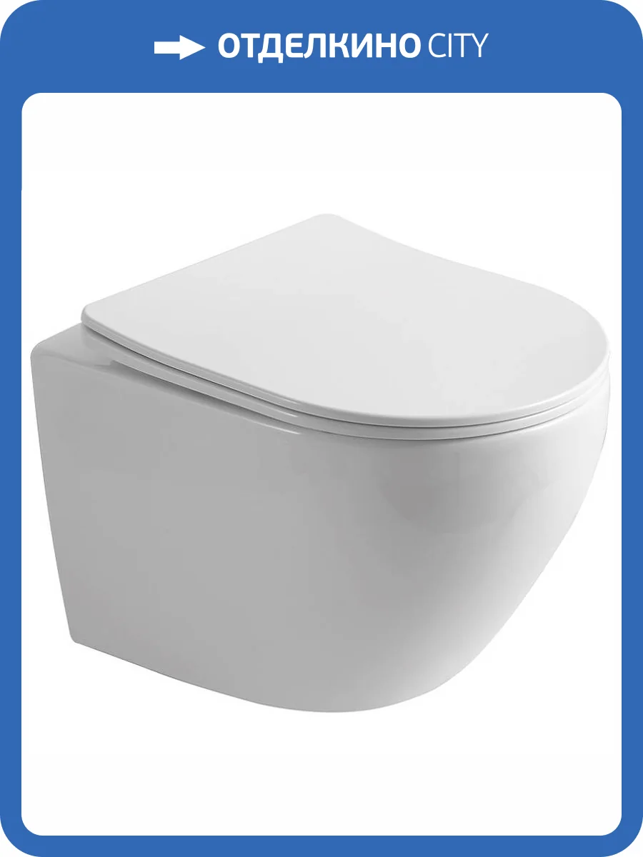 Унитаз подвесной Olive'S Plaza PL30116DP безободковый, с крышкой-сиденьем фото 3