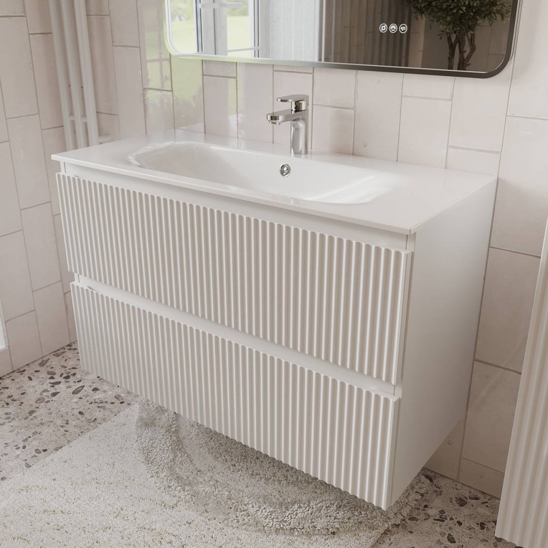 Тумба с раковиной Terminus Sicilia SIC101002900301O белый, 100x62