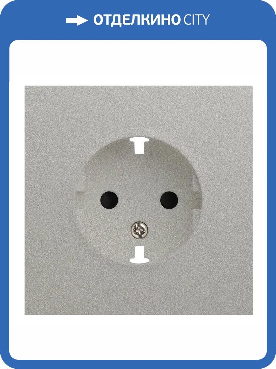 Лицевая панель для розетки 2к+з Rikett 35632 PL платина фото 2