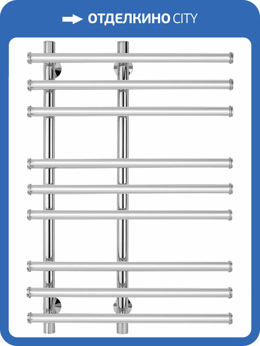Полотенцесушитель электрический Secado Турин 3 80х50, хром, R фото 5
