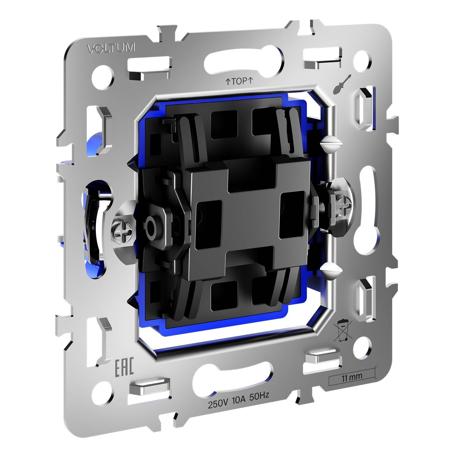 Механизм выключателя 1-клавишного перекрестного Voltum S70 VLS0105M
