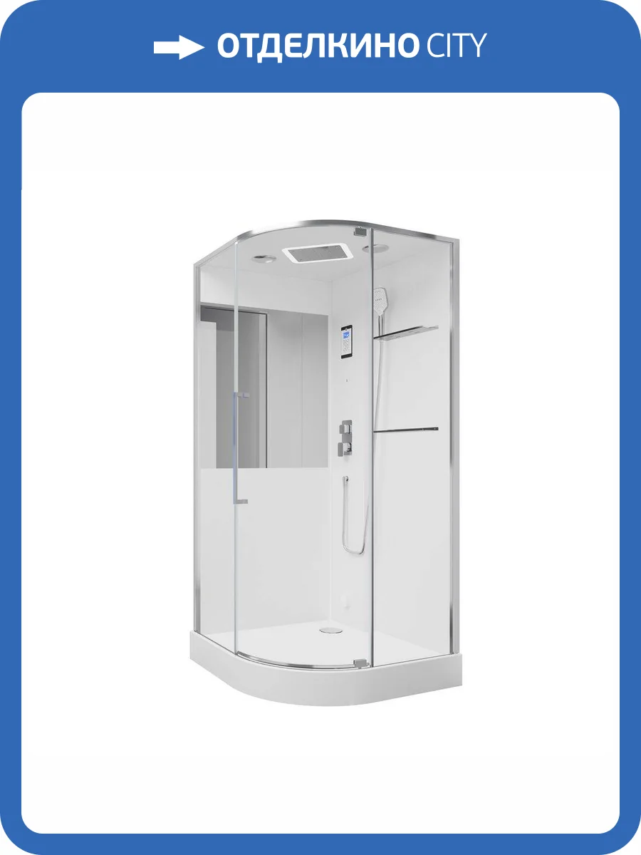 Душевая кабина Black&White G8891 889100 100x100 Хром фото 7