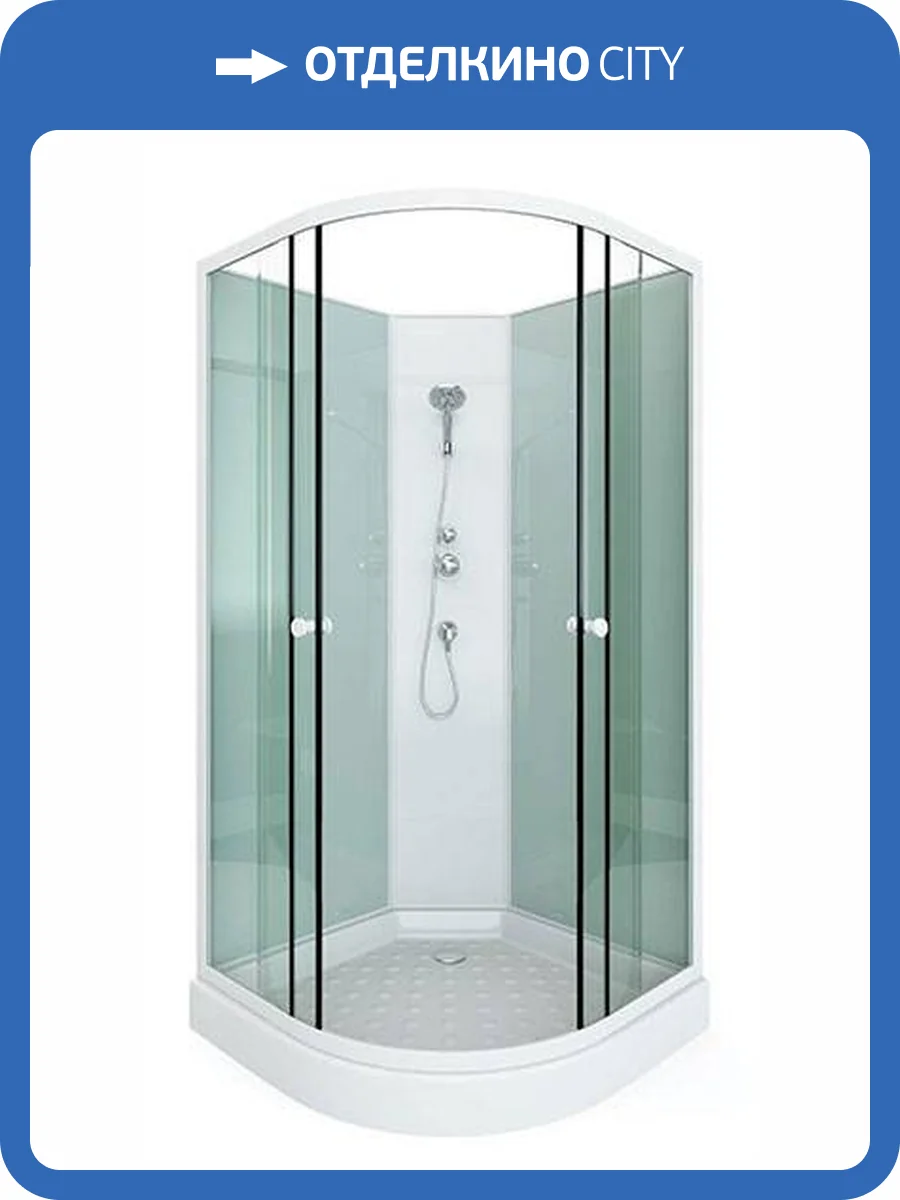 Душевая кабина Arcus Style S-01 90x90x195, задние стекла - белые матовые фото 4