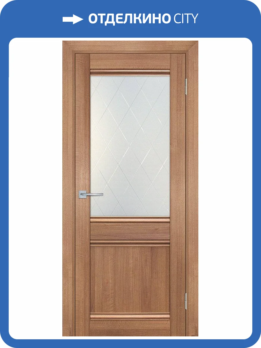 Межкомнатная дверь экошпон Мариам Техно 702, остекленная, миндаль 700x2000 фото 2