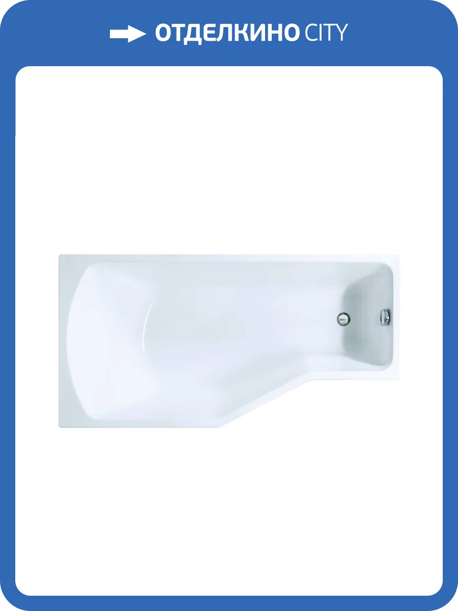 Акриловая ванна Creto Karmen 170x75 левая, с ножками фото 10