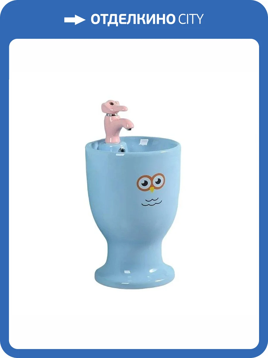 Раковина Gid Aventura 69914 Nb193-BU 37 см, голубая фото 2