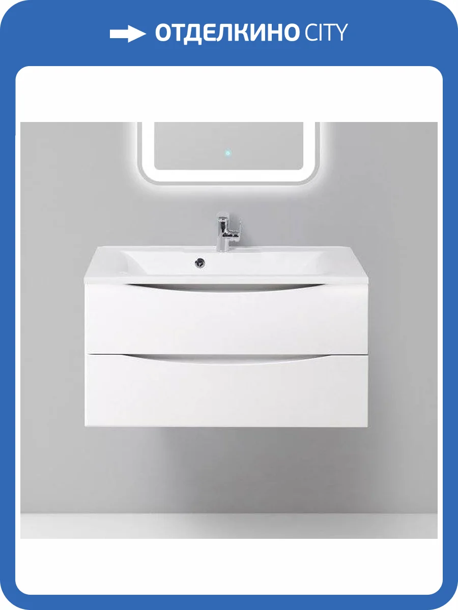 Тумба с раковиной BelBagno Marino 90 bianco lucido, подвесная фото 17