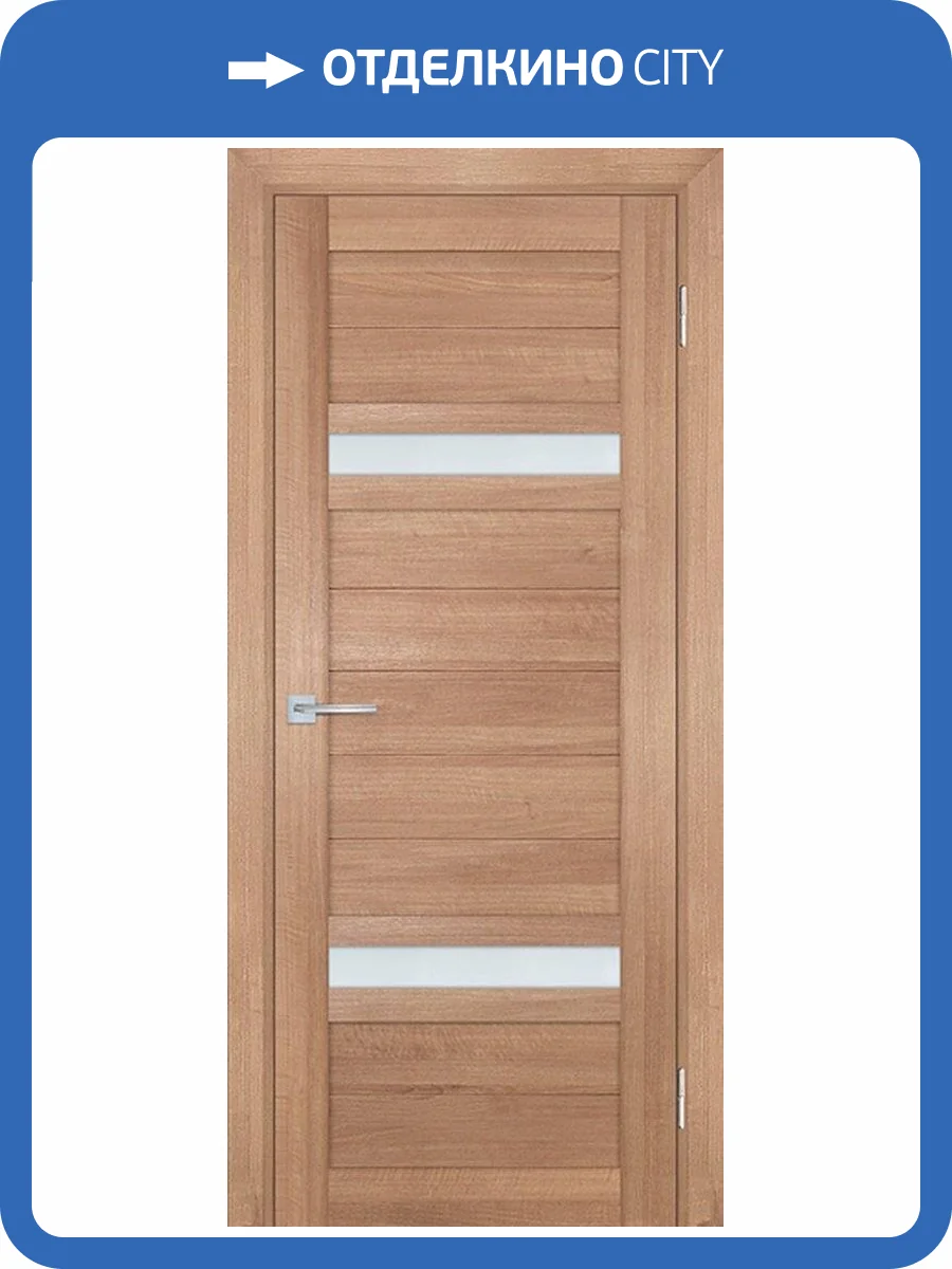 Межкомнатная дверь экошпон Мариам Техно 705, остекленная, миндаль 900x2000 фото 2