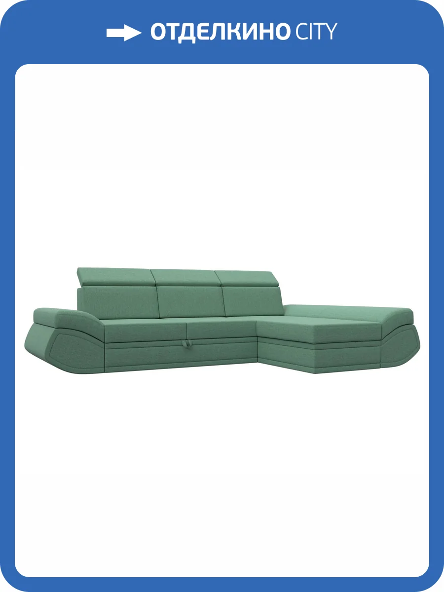 Диван угловой Лига Диванов Лига-032 125992 амур зеленый, правый угол фото 10