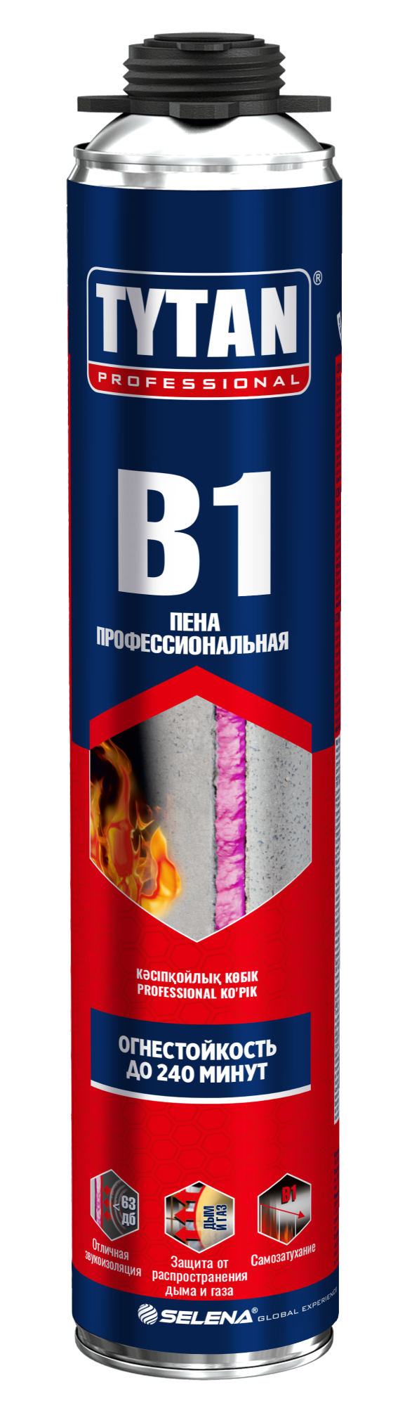 Пена огнеупорная профессиональная Tytan Professional Fire Stop B1 750 мл