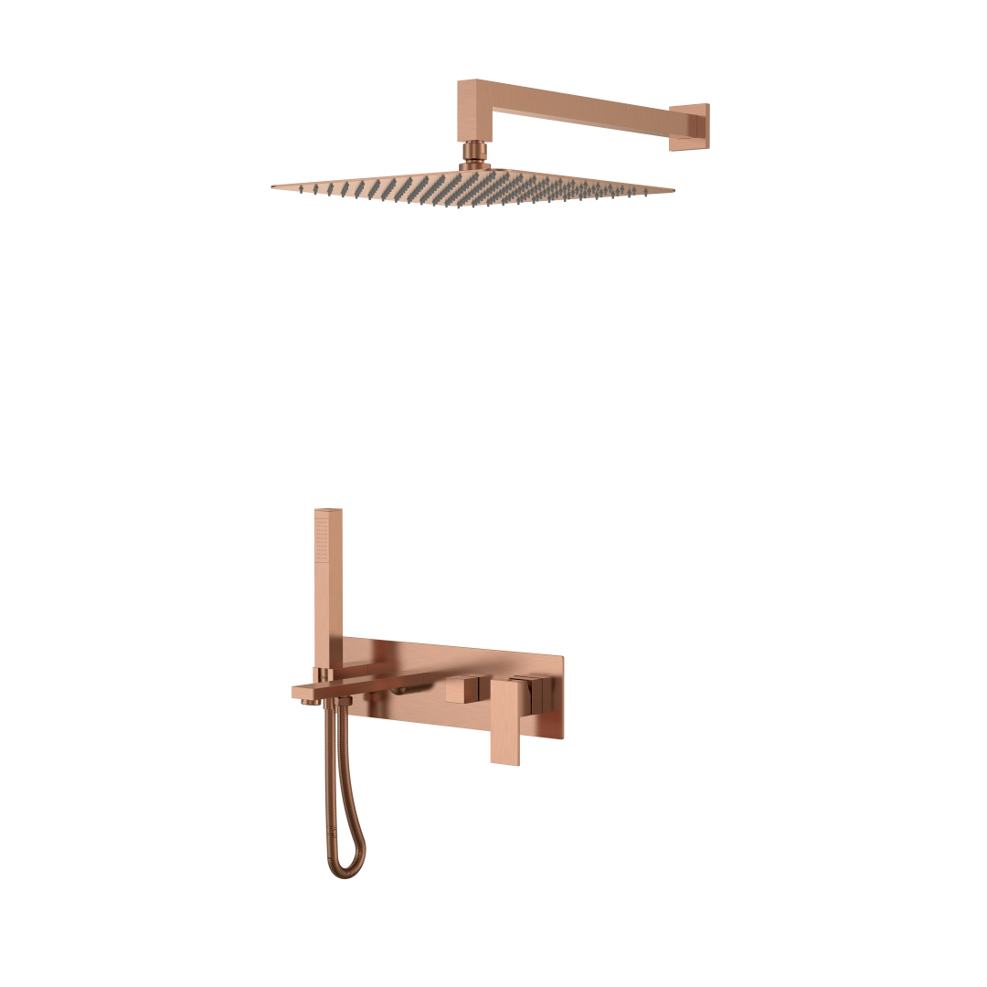 Душевой комплект Boheme Qubic 474-BRB Brushed Bronze