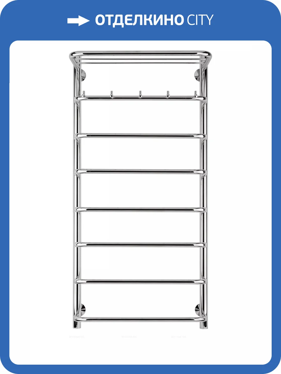 Полотенцесушитель водяной Secado Мерида 4603777445478 1 КСП 100x60, хром, с комплектом подключения фото 3