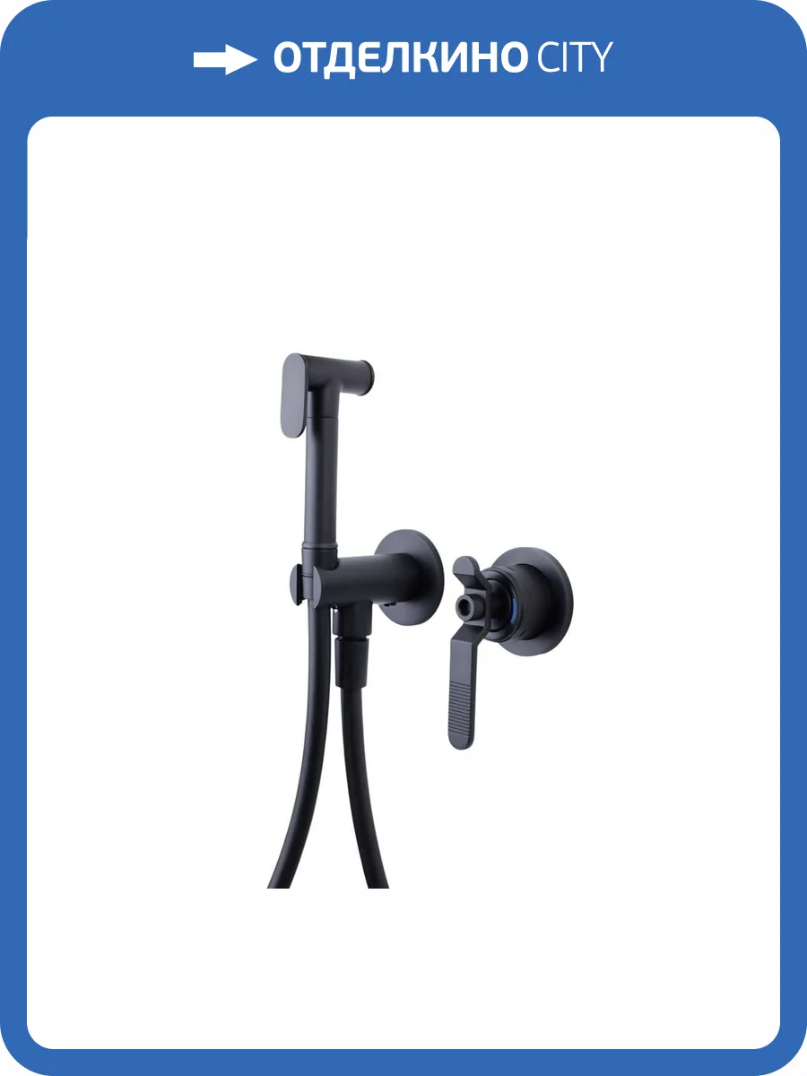 Гигиенический душ Bronze de Luxe 1760's Loft 3253SB черный матовый, со смесителем фото 4