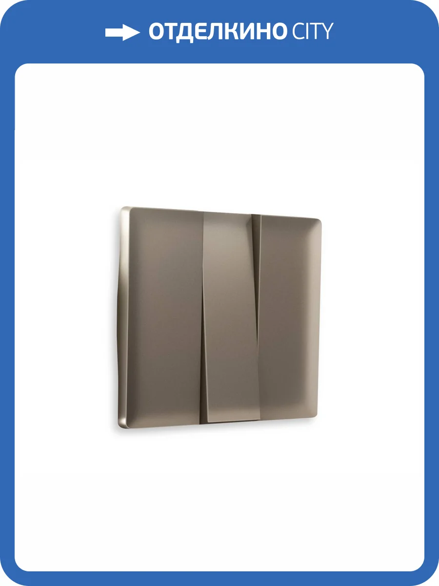 Лицевая панель для 3-клавишного выключателя Ambrella Volt Alfa AP6350 темная бронза матовый фото 3