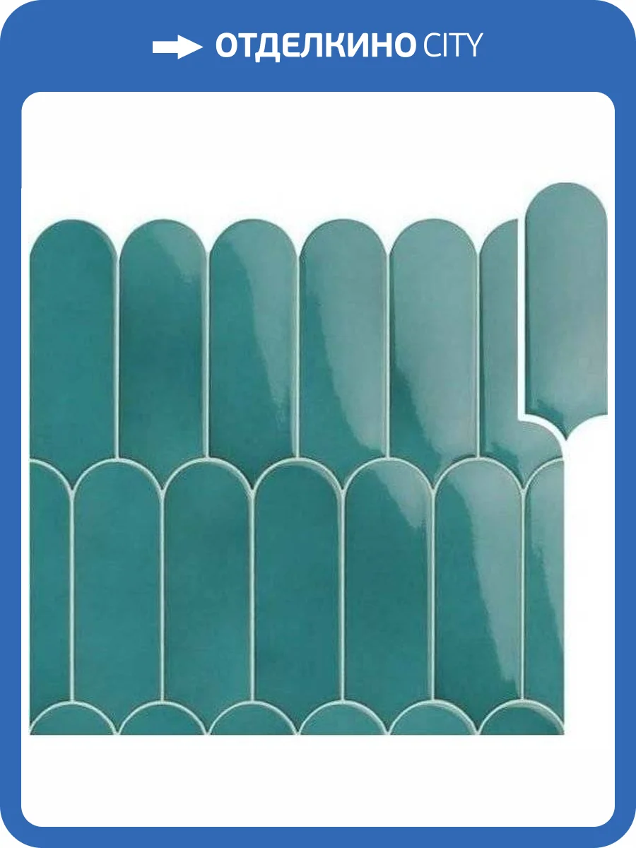 Керамическая плитка Natucer Fan Mix Turchese 7.2x19.5 фото 3