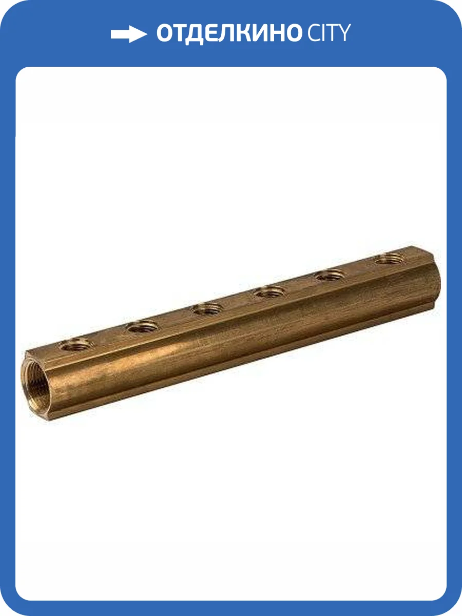 Коллектор Luxor латунный распределительный CD 457 1х1/2ВР 6 контуров фото 4