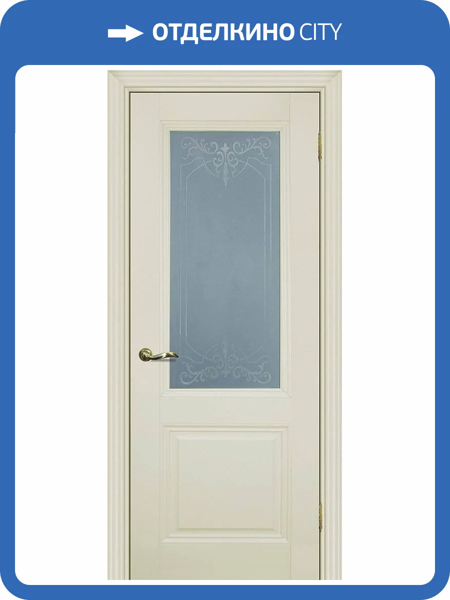 Межкомнатная дверь Profilo Porte экошпон PSC-27, остекленная, магнолия 800x2000 фото 2