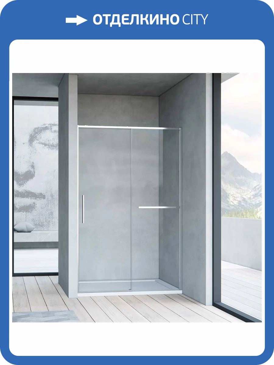 Душевая дверь в нишу Vincea Slim Soft VDS-1SS110CL 1100x2000, профиль хром, стекло прозрачное фото 10