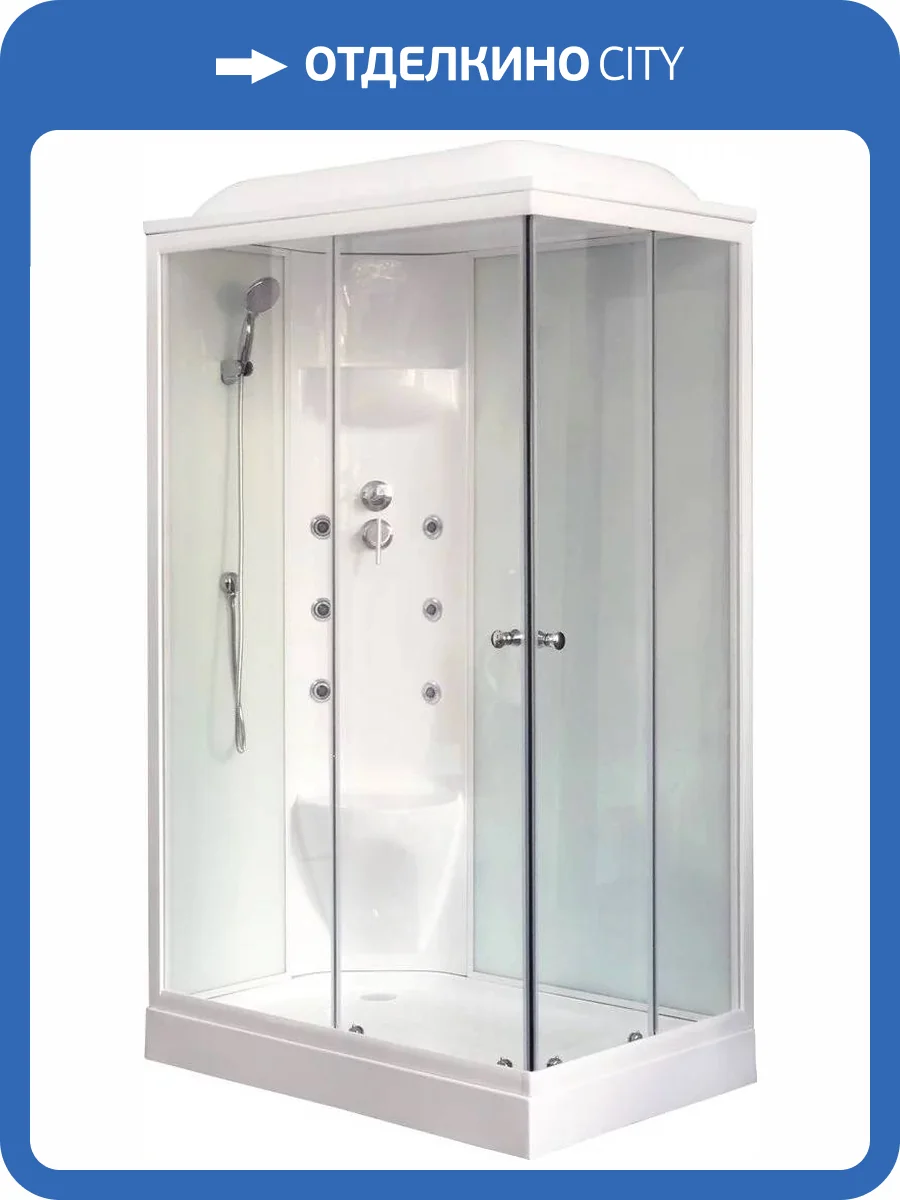 Душевая кабина Royal Bath RB 8120HP7-WT-L с низким поддоном, с сиденьем фото 4