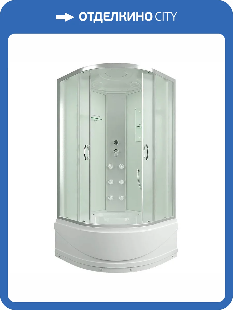 Душевая кабина Erlit Comfort ER3509TPF-C3-RUS с высоким поддоном, с сиденьем фото 6