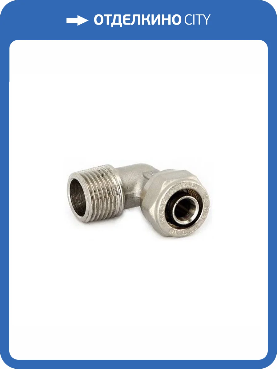 Угол UNI-FITT обжим-Н 16 х 1/2, никелированный фото 2