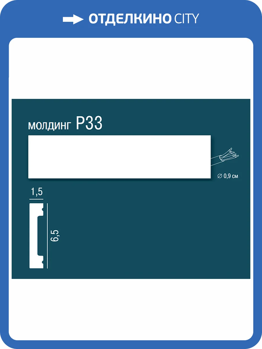 Молдинг из дюрополимера Перфект Плюс P33 200x1.5х6.5 фото 2
