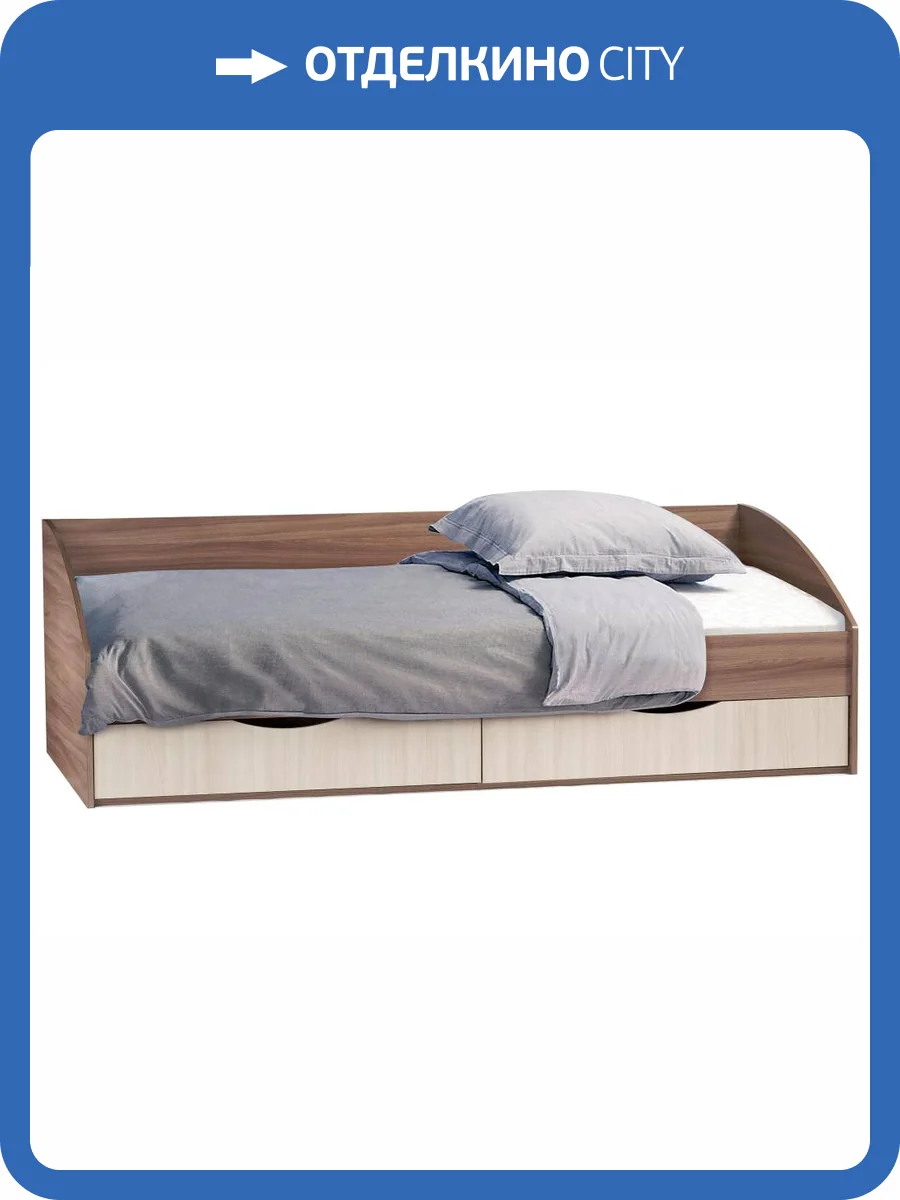 Кровать Woodville Классика 497527 ясень шимо темный/ясень шимо светлый 90x200 фото 8