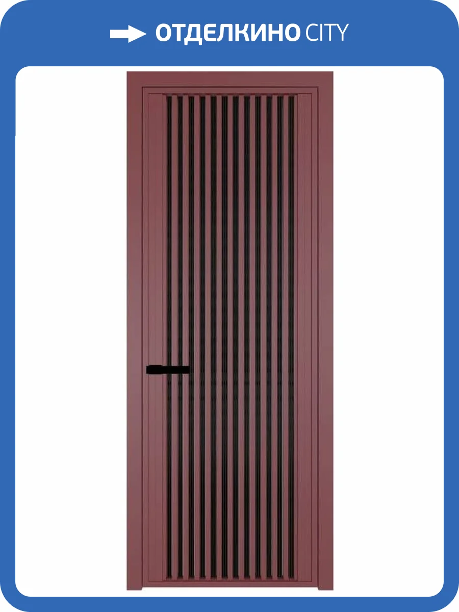 Межкомнатная дверь Profil Doors 3 AGP цвет профиля Красный антрацит, стекло безопасное 6 мм мору черный 700x2000 фото 2