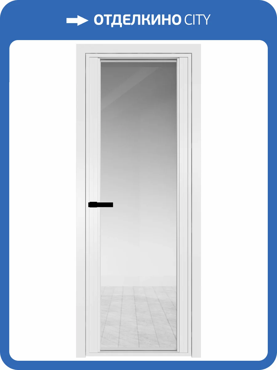 Межкомнатная дверь Profil Doors 2 AGP цвет профиля Вайт, стекло безопасное 6 мм прозрачное 700x2000 фото 2