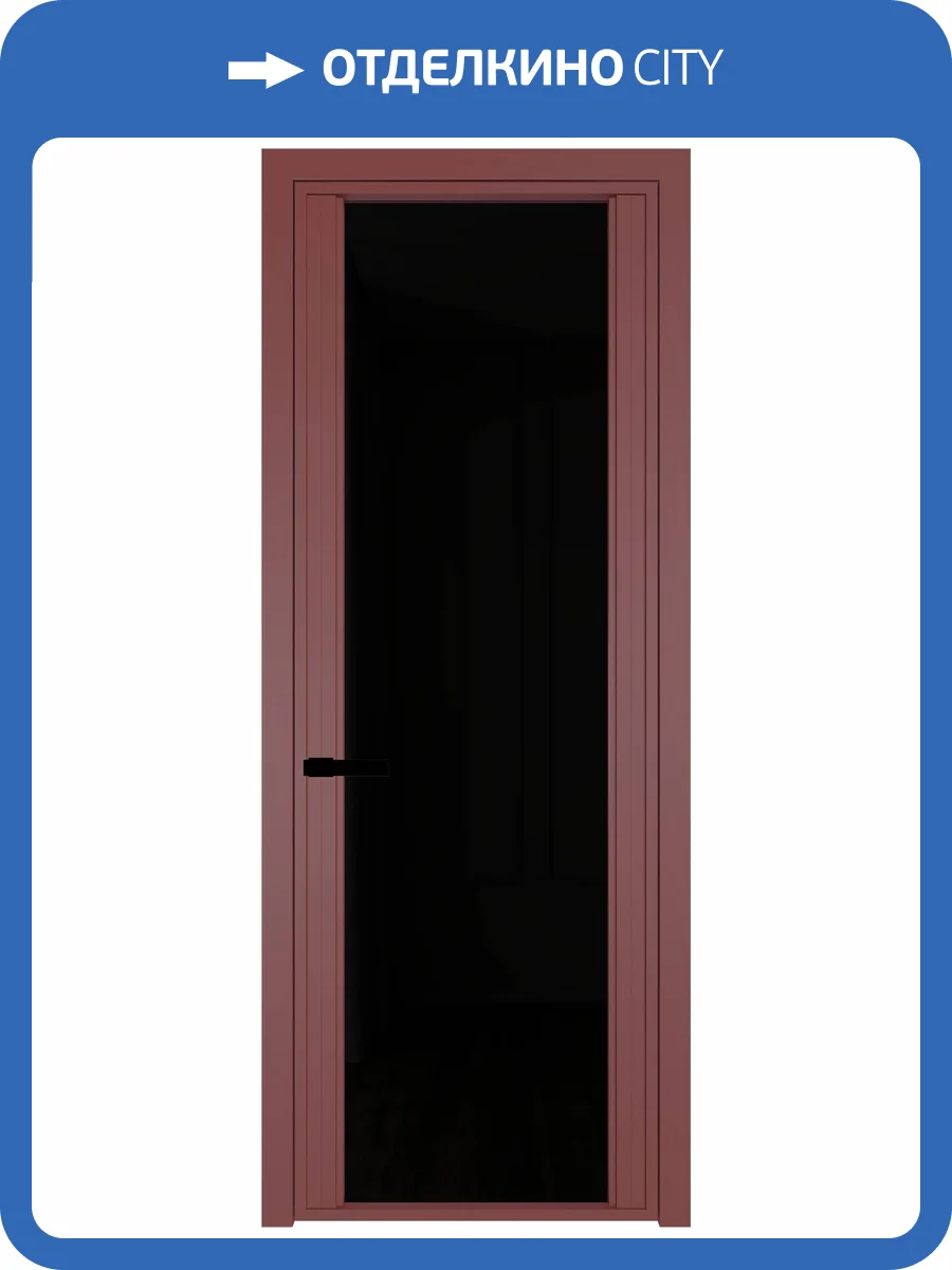 Межкомнатная дверь Profil Doors 2 AGP цвет профиля Красный антрацит, стекло безопасное 6 мм черный триплекс 800x2000 фото 2