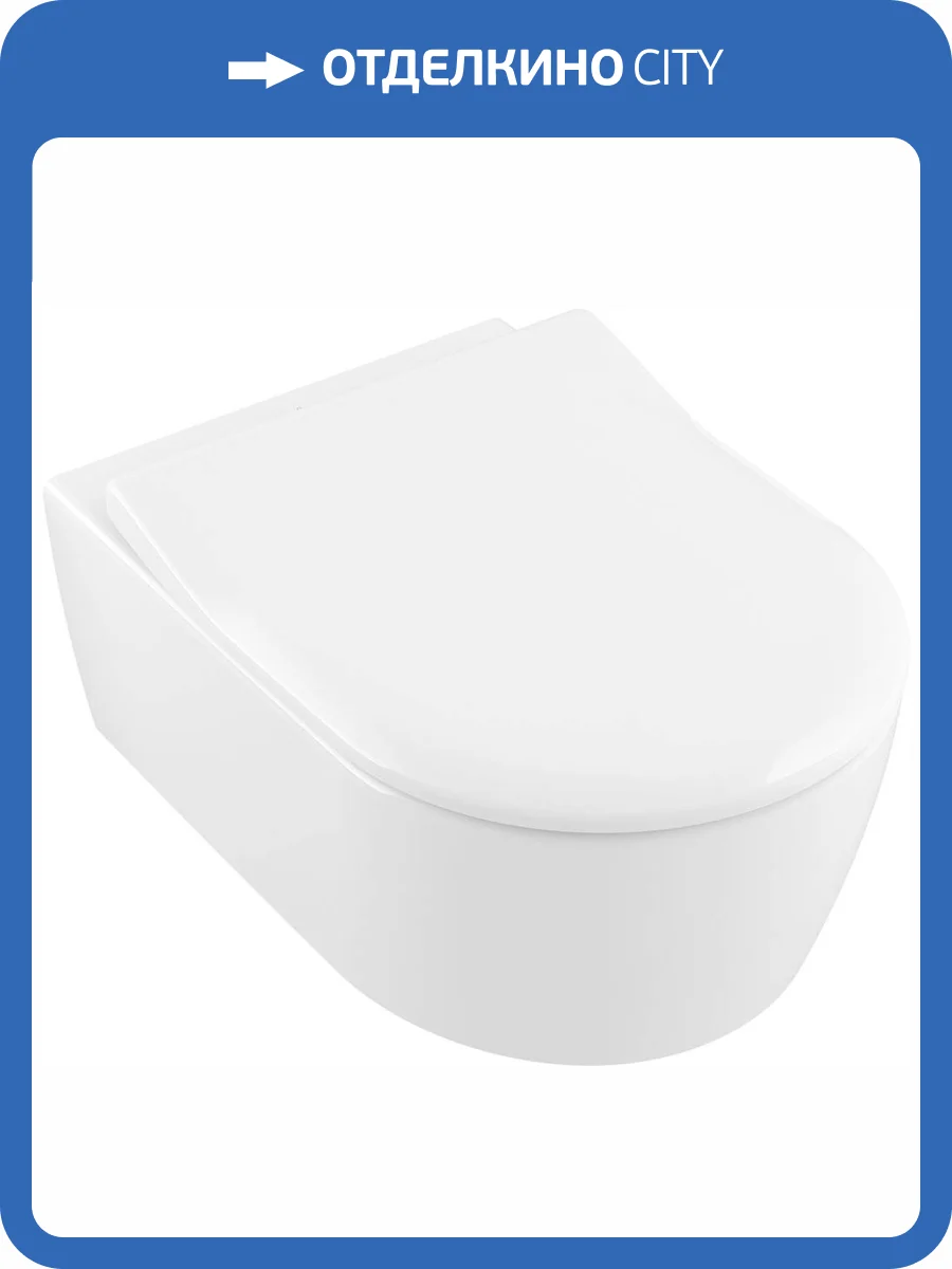 Унитаз подвесной Villeroy&Boch Avento 5656RS01 альпийский белый, безободковый фото 16