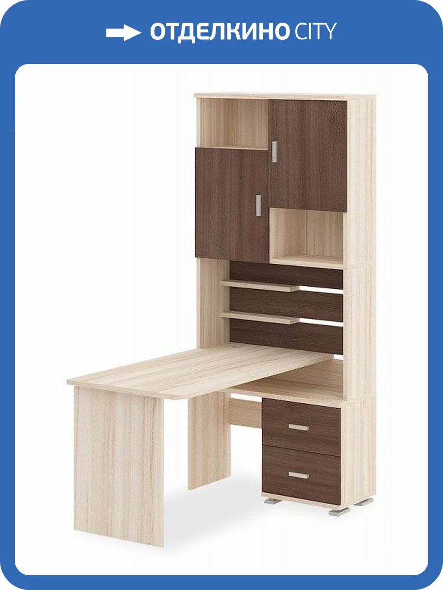 Стол компьютерный Merdes Домино MER_SR-720-140-KSHK-CH-PRAV фото 2