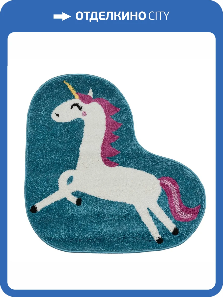 Ковер Color L637A Blue/White 0.8x0.8 м фото 2