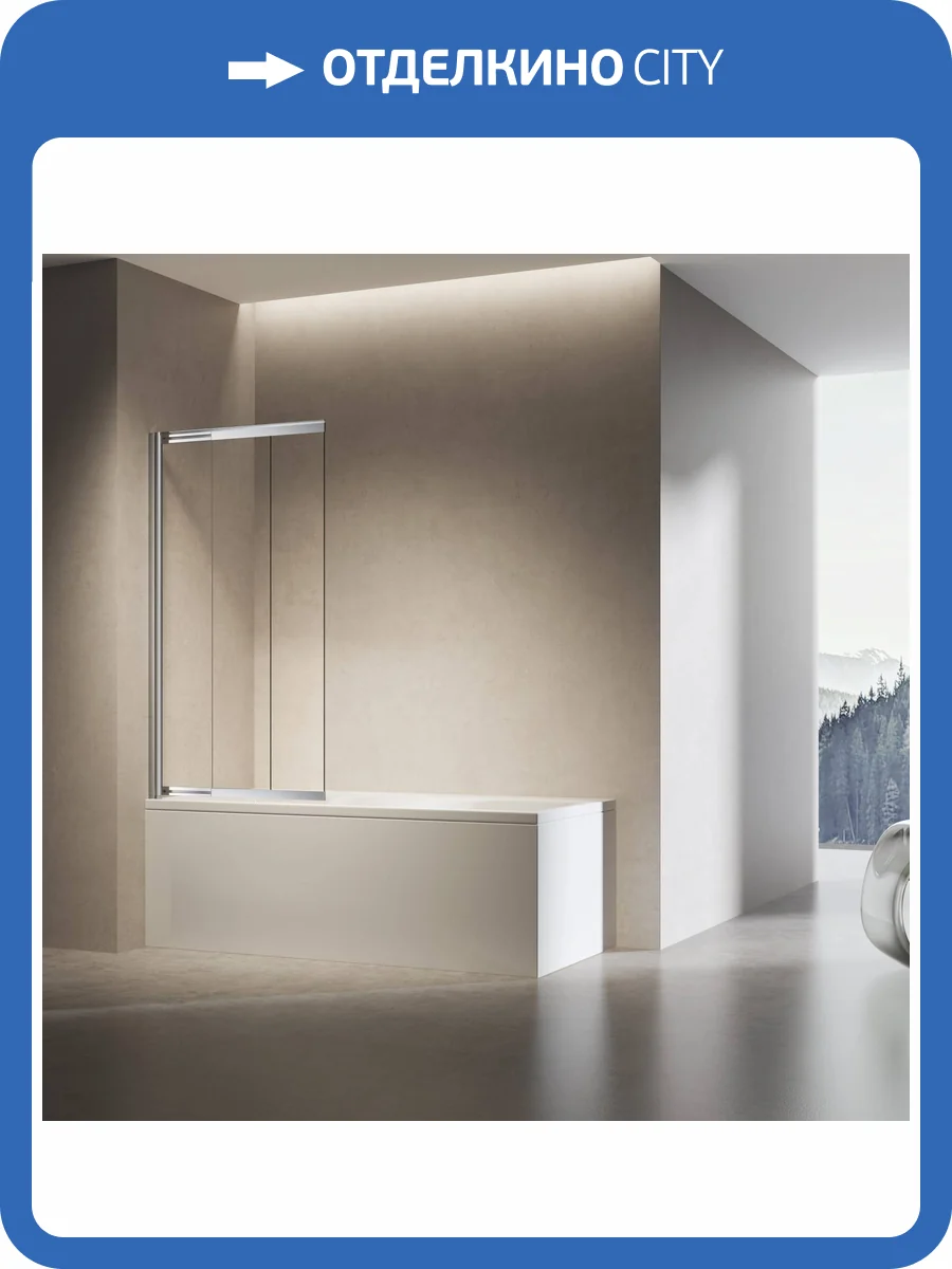 Шторка на ванну Vincea VSB-6E900CL-L профиль хром, стекло прозрачное, 90x140 фото 5