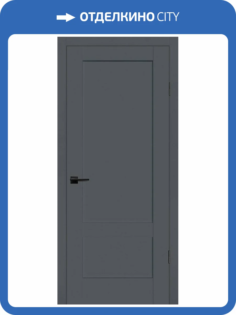 Межкомнатная дверь Profilo Porte экошпон PSC-44, глухая, графит 900x2000 фото 2