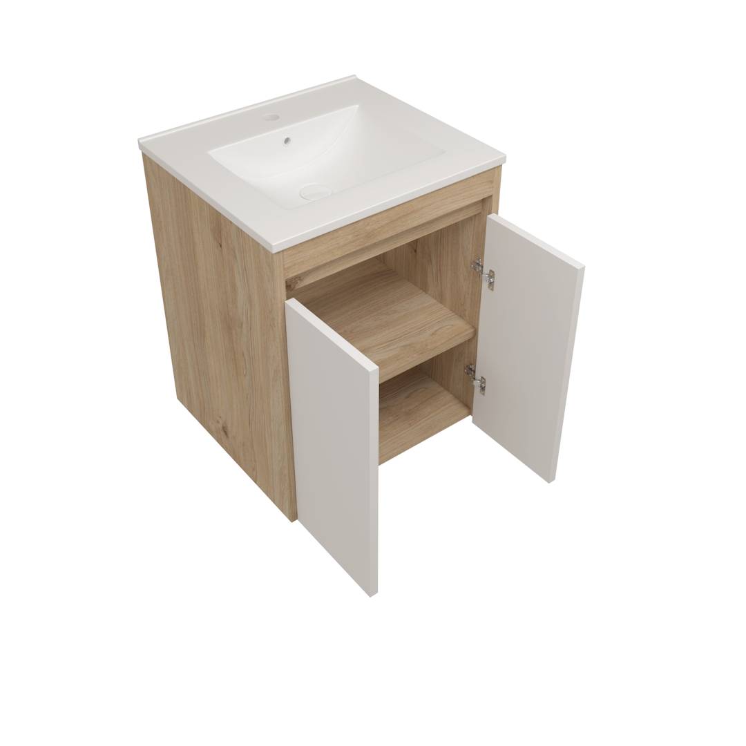 Тумба под раковину Watersense Paula W00894 дуб, 50 см фото 2