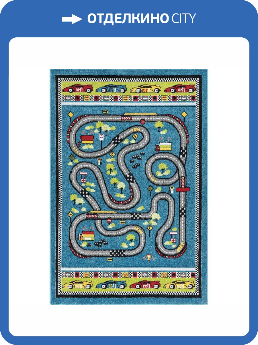Ковер Play Rugs D578A Blue/Black 0.8x1.5 м фото 6