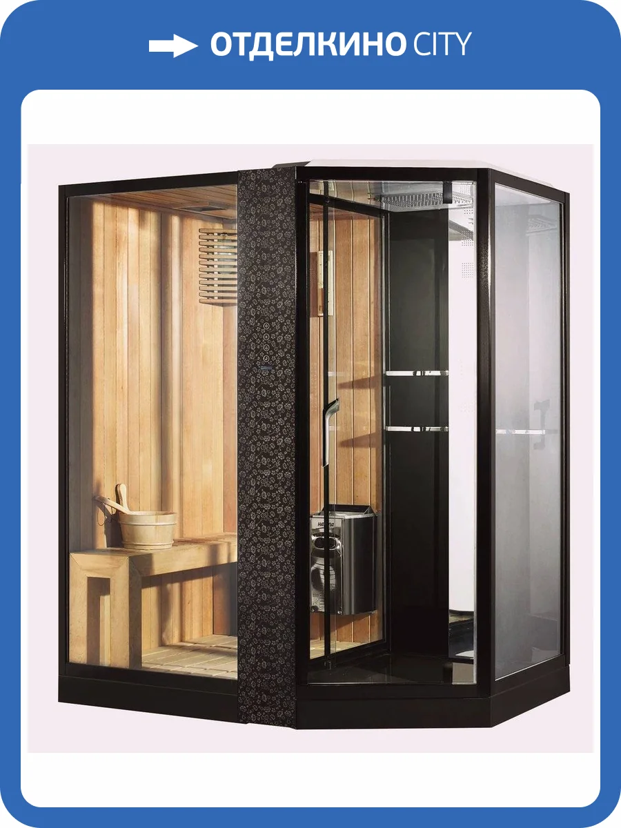 Душевая кабина Orans 89103LBLH черный, 180x130x220 фото 11