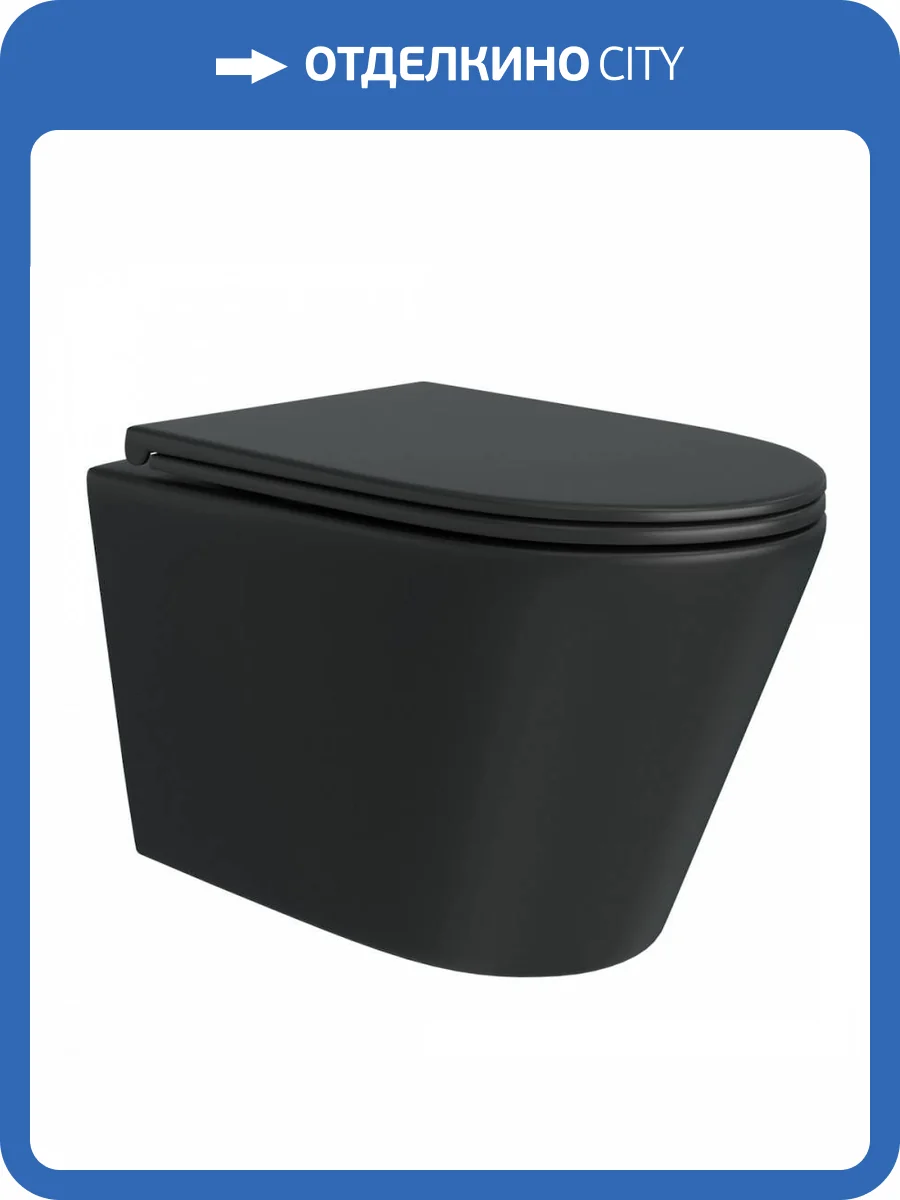 Унитаз подвесной Maretti Florenza FL10PBM97-560 безободковый, сиденье микролифт, черный фото 11