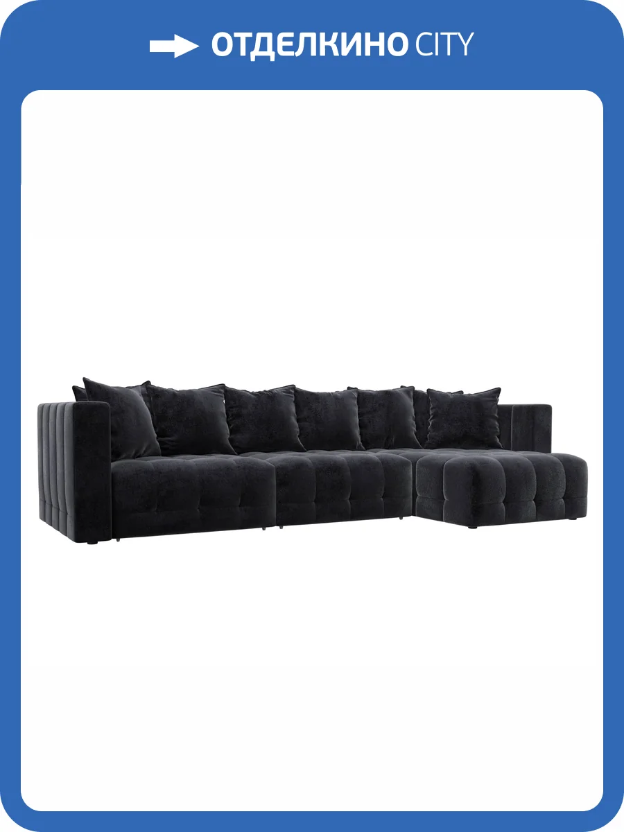 Диван угловой Лига Диванов Лига-052 НПБ Лонг 128822 TOWER 11 темно-серый, угол универсальный фото 10