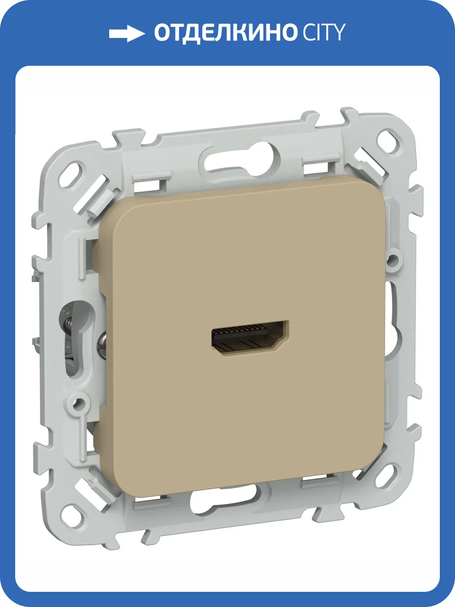 Розетка HDMI IEK Flite FI-H10-K59 хаки фото 3