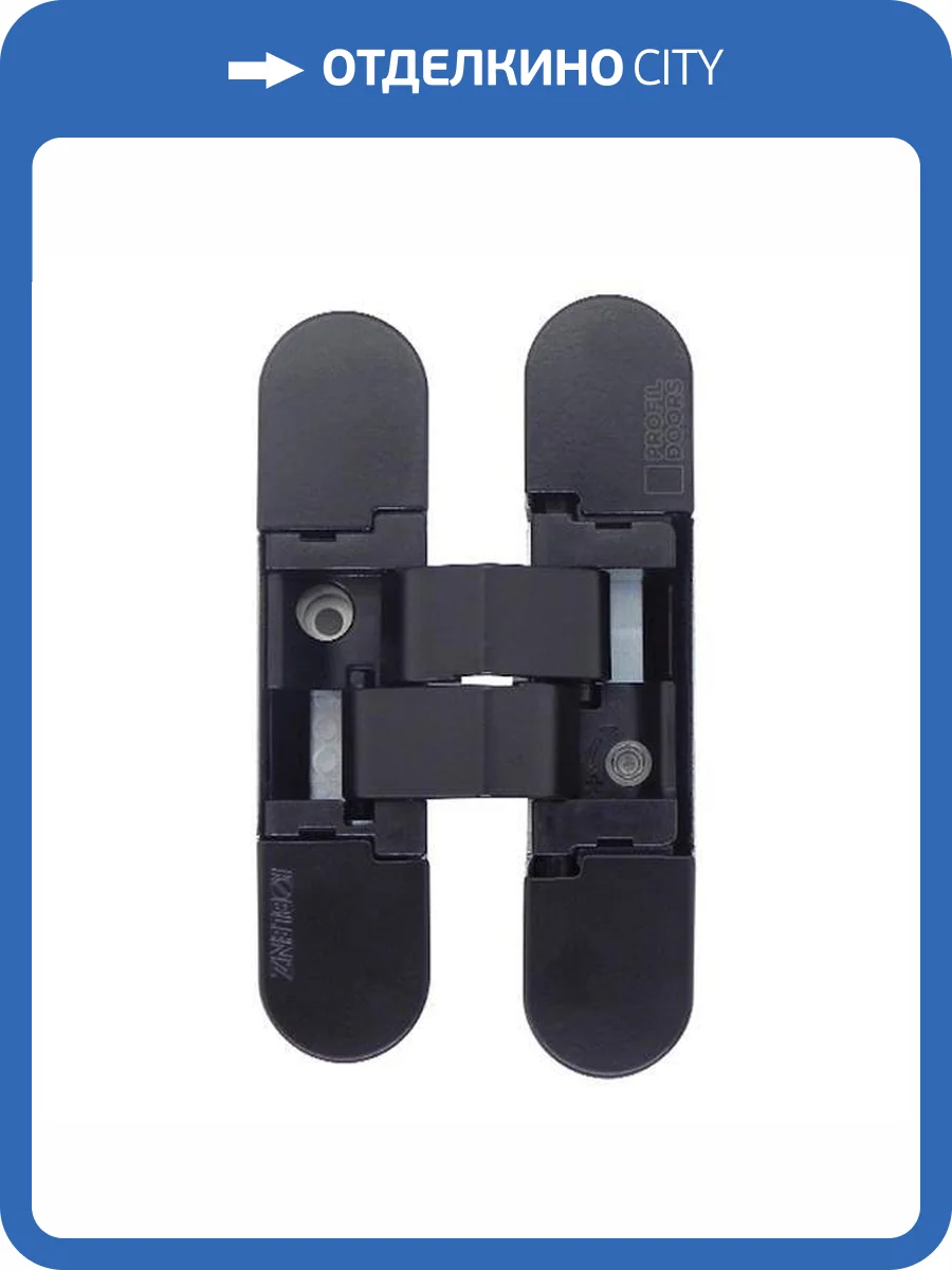 Скрытые петли Profil Doors Krona Koblenz 1019 26 с накладками черный матовый фото 2