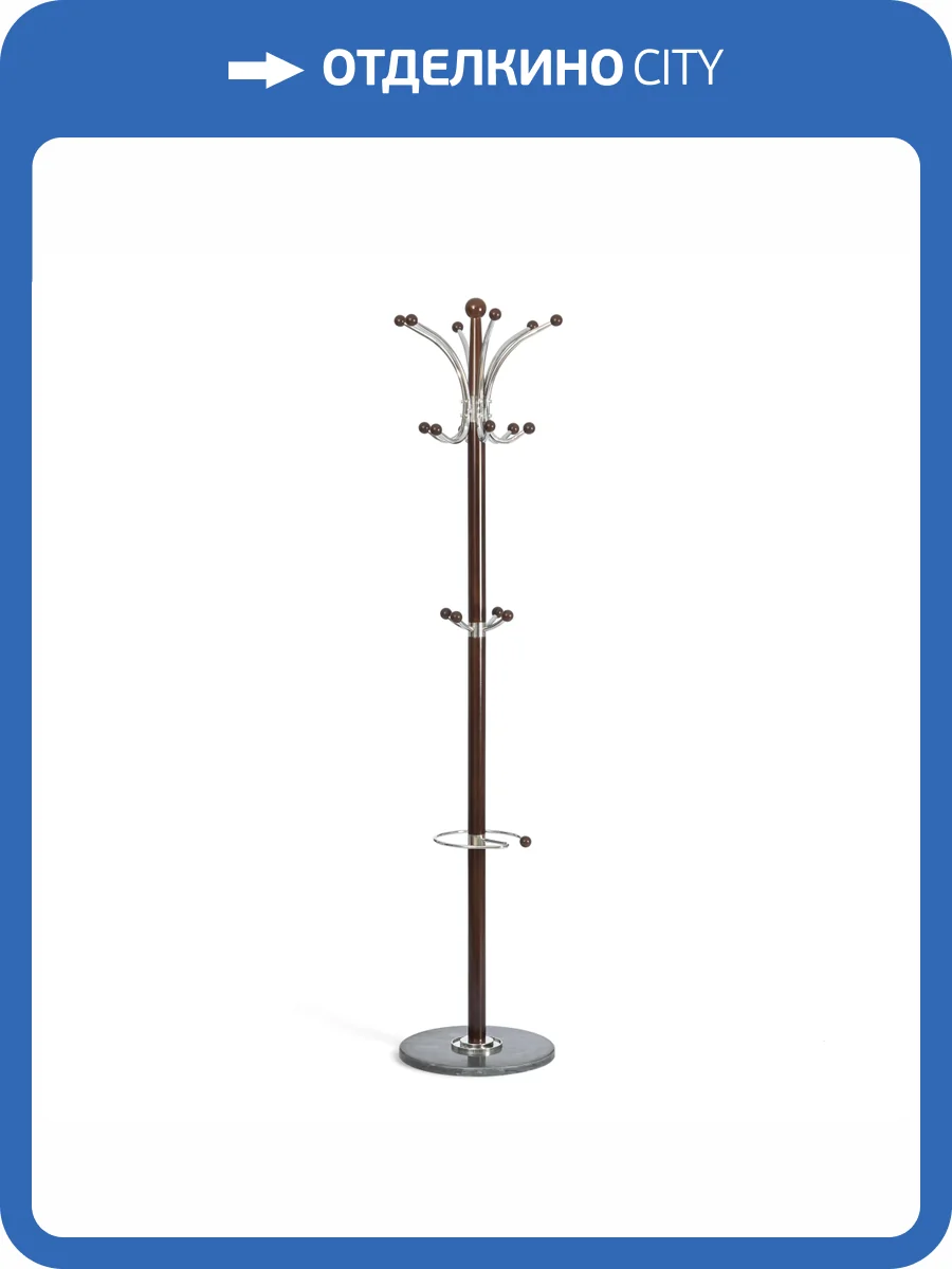 Вешалка напольная Tetchair Sakura (mod. GH-8606) 21438 Black (Черный)/Walnut (Орех) фото 6