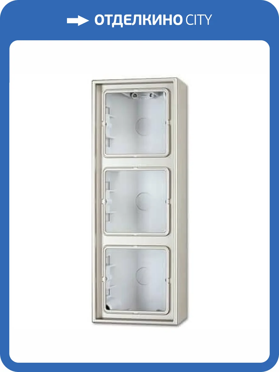 Коробка 3-постовая для накладного монтажа Jung LS 990 Edelstahl ES2583A-L фото 2