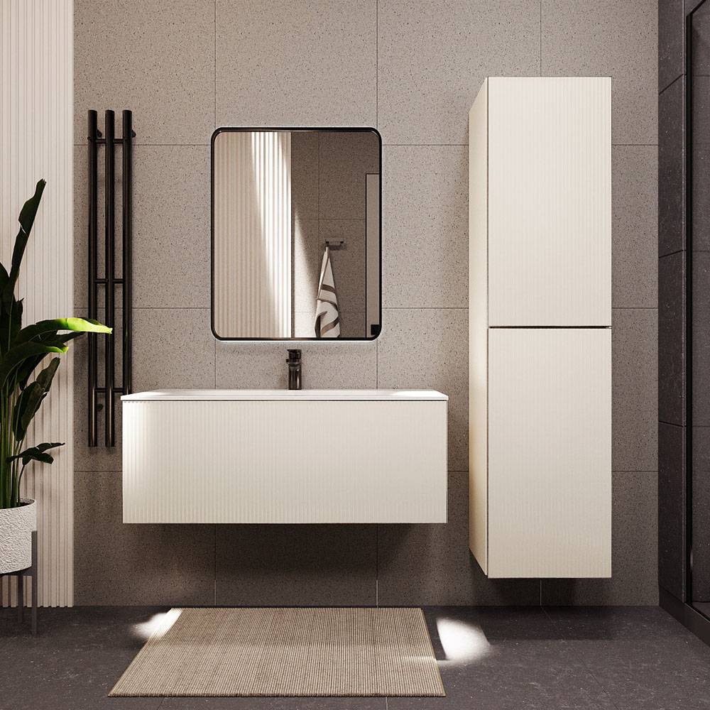 Тумба с раковиной Terminus Euromix EUR101001900101OSL айвори, 100x38 фото 2