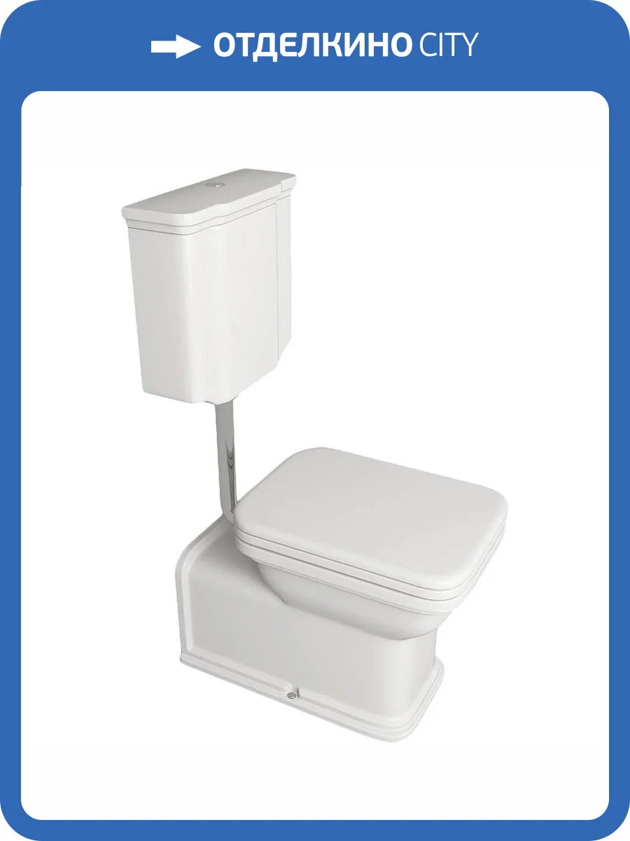 Унитаз Kerasan Waldorf со средним бачком, хром фото 6