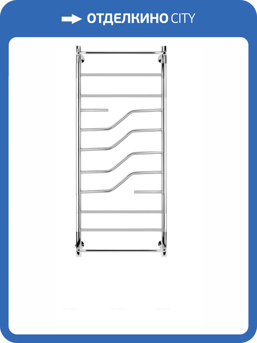 Полотенцесушитель водяной Secado Риволи 4603777448325 СП 120x60, хром, с комплектом подключения фото 3